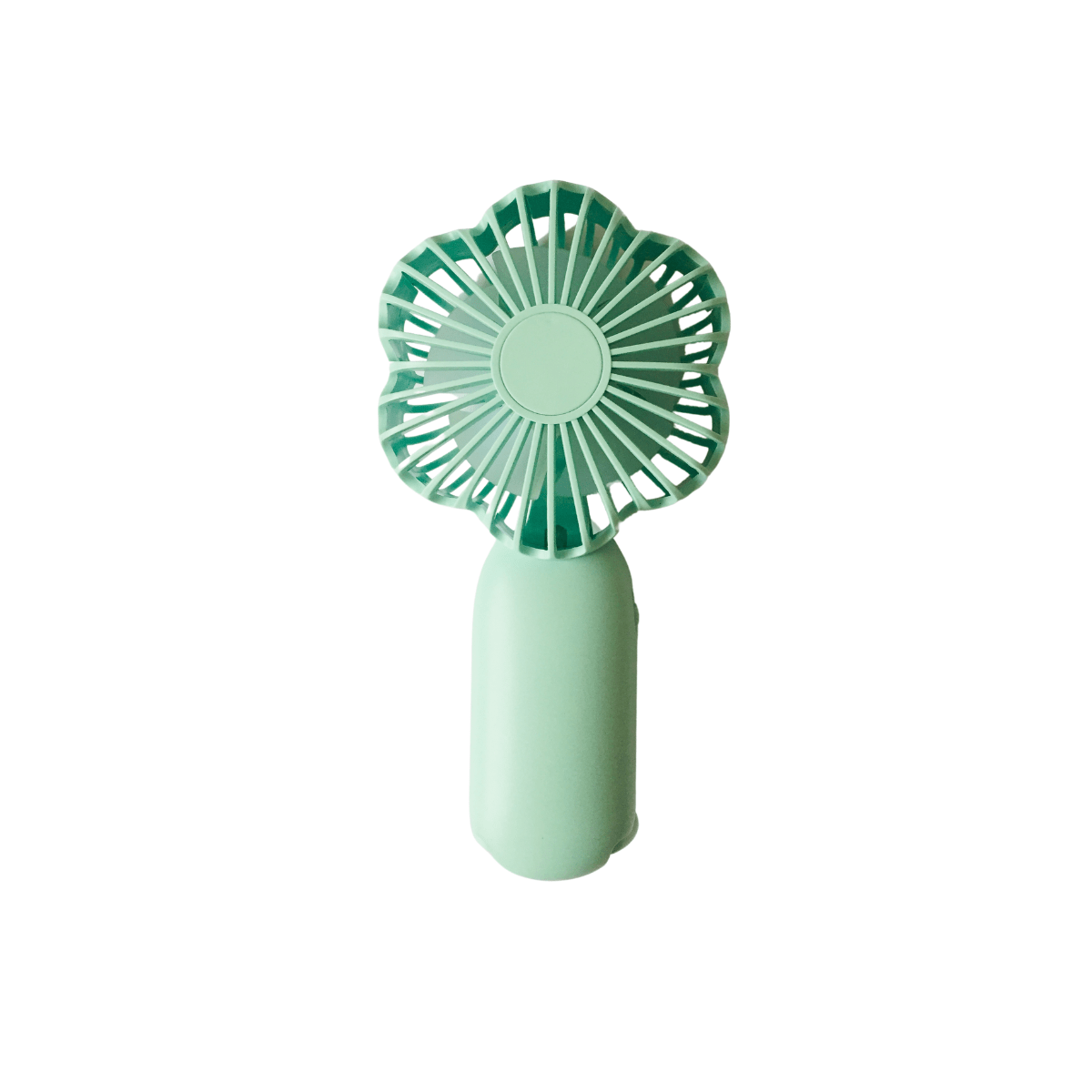 Mini Ventilador Portátil Verde Con Luz