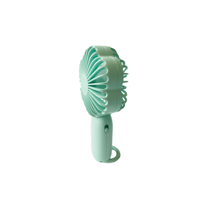 Mini Ventilador Portátil Verde Con Luz