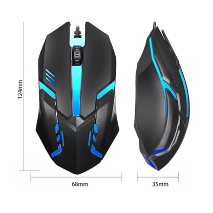 Mouse V02 diseño ergonómico con luces LED