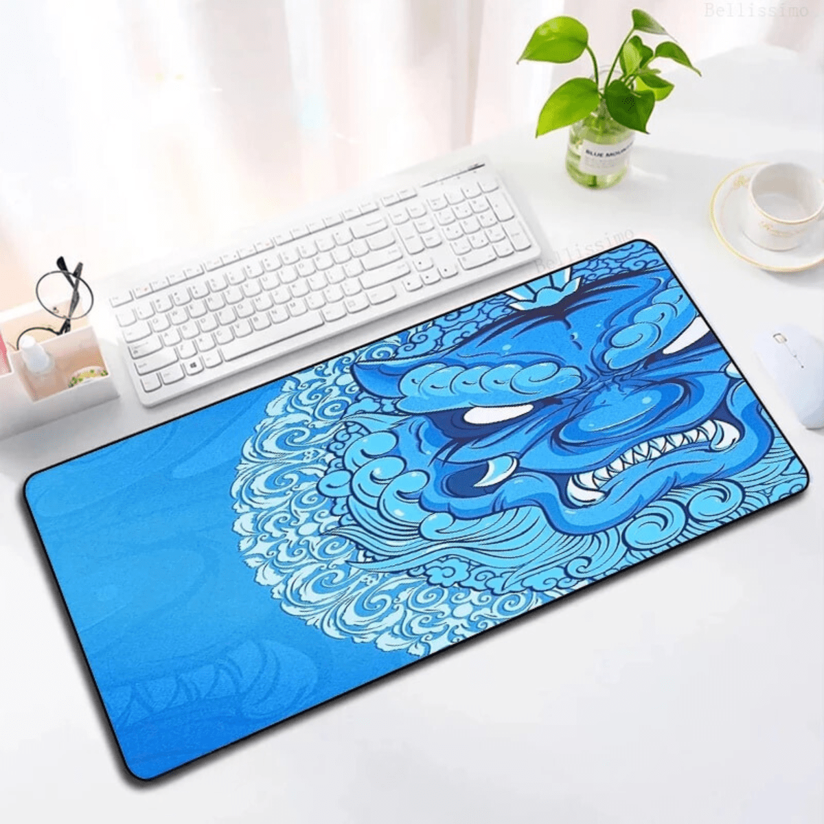 Mousepad Gamer XXL Diseño Dragón Chino Azul