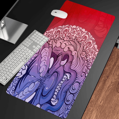 Mousepad Gamer XXL Diseño Dragón Chino Rojo