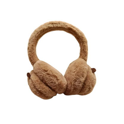 Orejera Capibara Para Invierno Orejeras En Tendencia Plush Marrón Liso