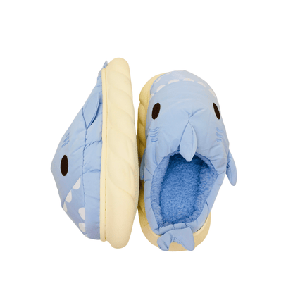 Pantuflas Tiburón De Invierno Chiporro Antideslizantes Celeste