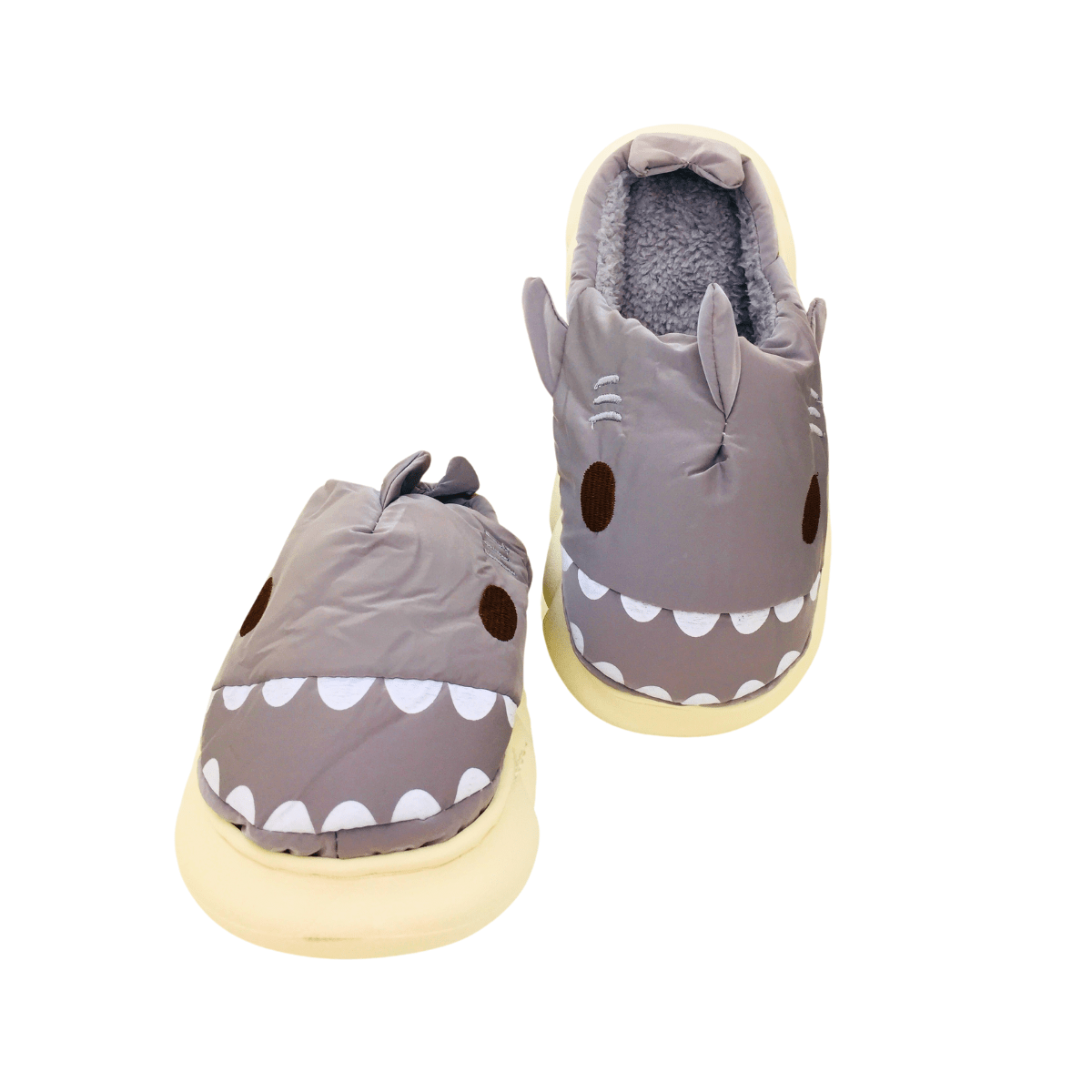 Pantuflas Tiburón De Invierno Chiporro Antideslizantes Gris