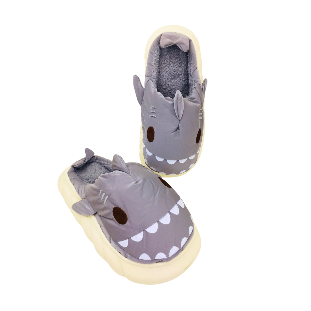 Pantuflas Tiburón De Invierno Chiporro Antideslizantes Gris