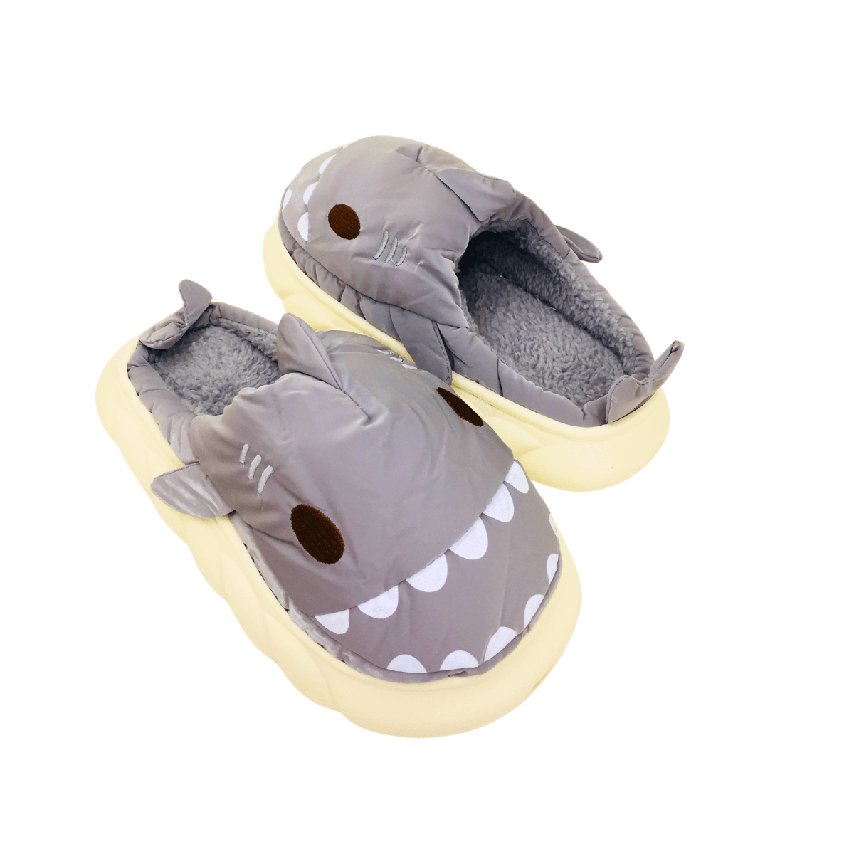 Pantuflas Tiburón De Invierno Chiporro Antideslizantes Gris