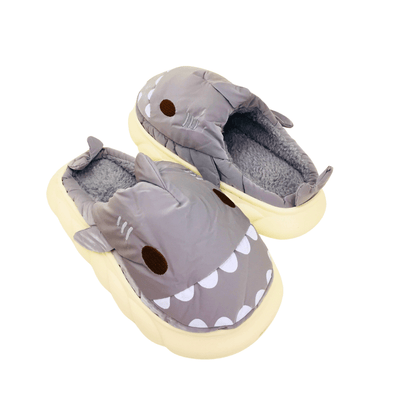 Pantuflas Tiburón De Invierno Chiporro Antideslizantes Gris