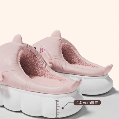 Pantuflas Tiburón De Invierno Chiporro Antideslizantes Rosa