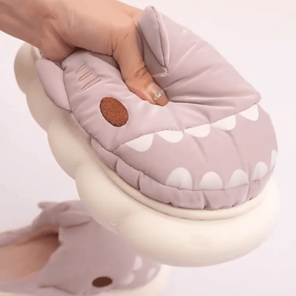 Pantuflas Tiburón De Invierno Chiporro Antideslizantes Rosa