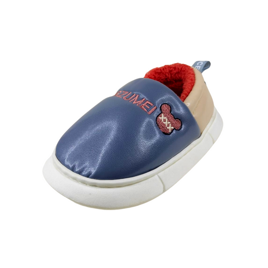 Pantuflas Niños Calentitas Con Chiporro De Invierno Azul