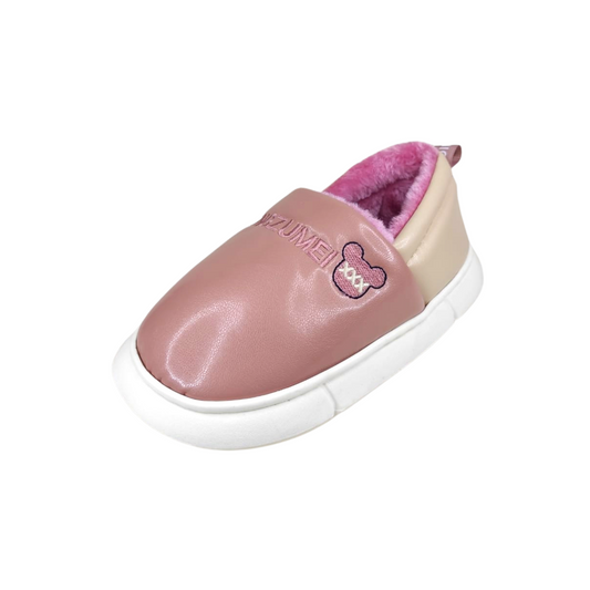 Pantuflas Niños Calentitas Con Chiporro De Invierno Rosa