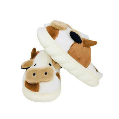 Pantuflas Vaquita Calzado Kawaii Comodas Y Calentitas