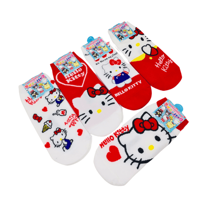 Set 5 Pares Calcetines Hello Kitty Sanrio Kawaii Talla Estándar