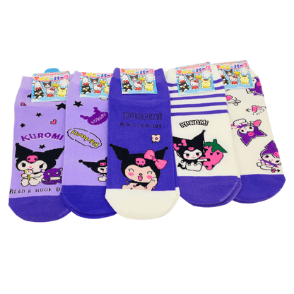 Par Calcetines Kuromi Sanrio Kawaii Talla Estandar