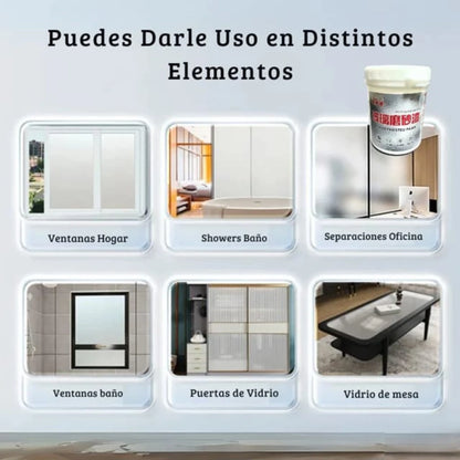 Pintura Esmerilada Para Vidrios 300g + Brocha