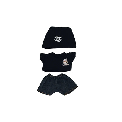 Labubu Ropa Accesorios Cambia Ropita Conjunto Chanel Negro