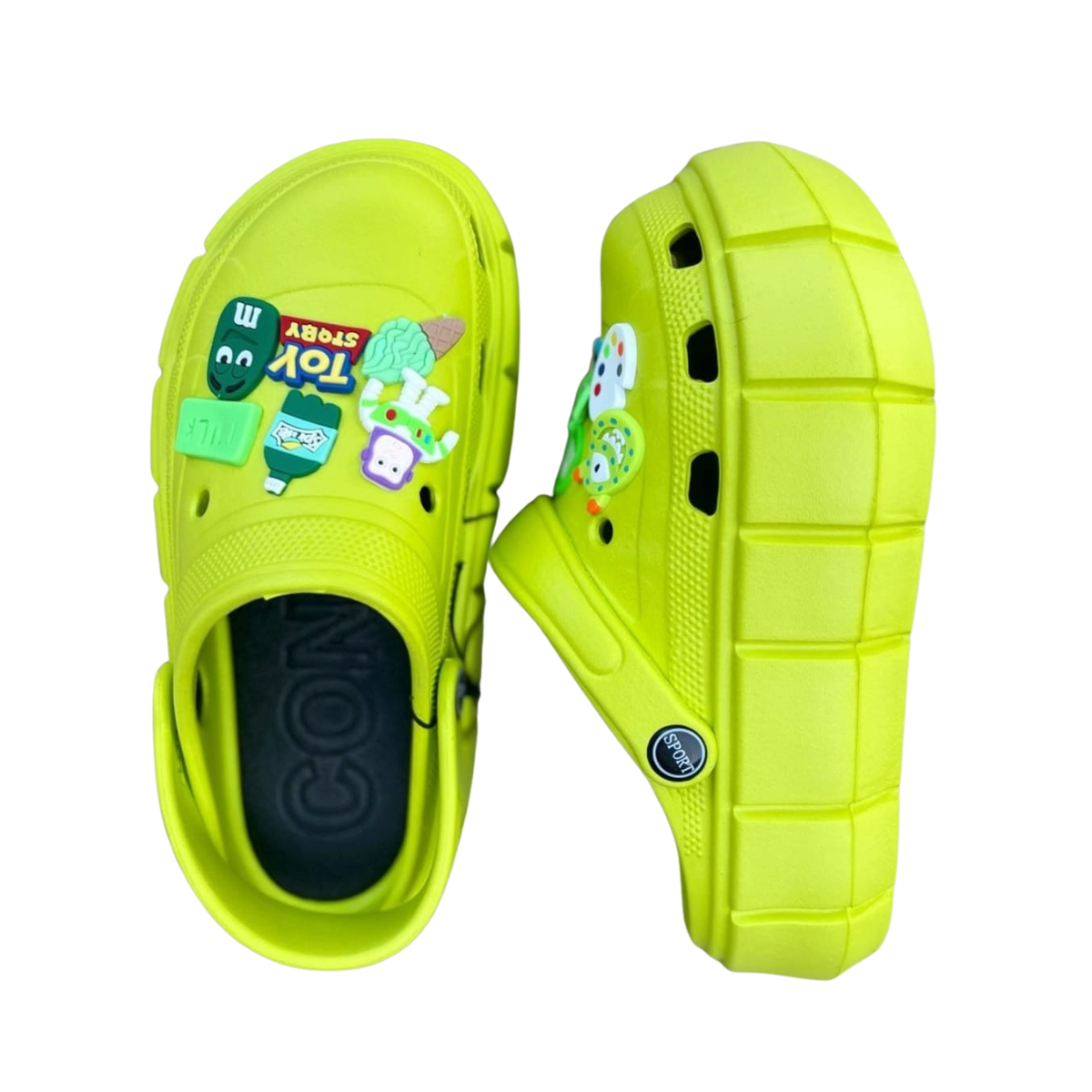 Sandalias Crocs Charm Toy Story Calzado Mujer Verde