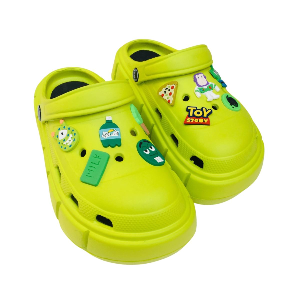 Sandalias Crocs Charm Toy Story Calzado Mujer Verde