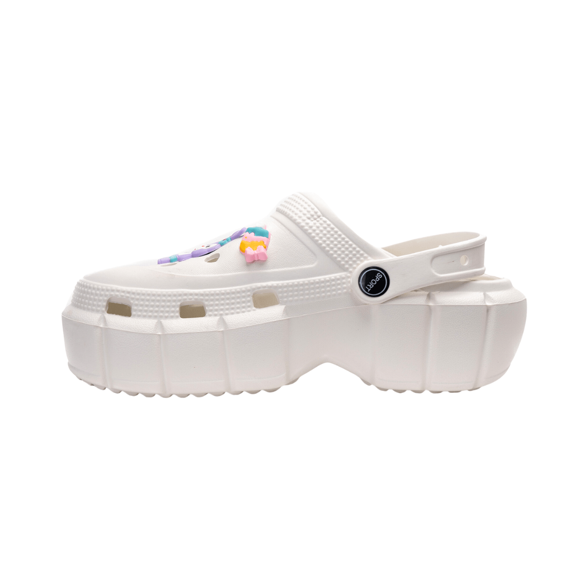 Crocs con best sale plataforma blancas