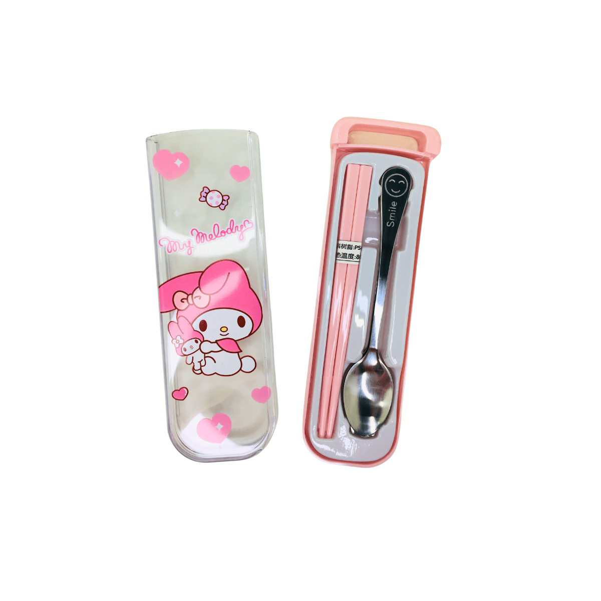 Set De Cubiertos My Melody Y Estuche Para Llevar Sanrio