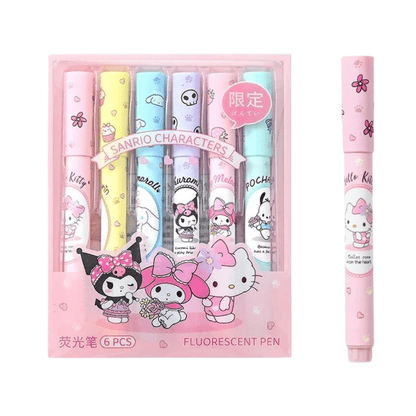 Set Destacadores Kawaii Plumones Sanrio Friends