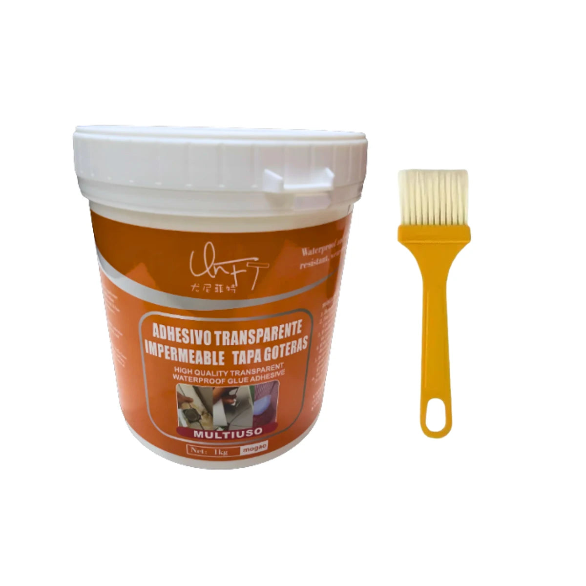 Sellador Transparente Impermeable 1 kg + Brocha