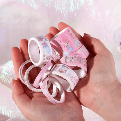 Washi Tape My Melody 10 Stickers Cinta Adhesiva Sanrio Kawaii