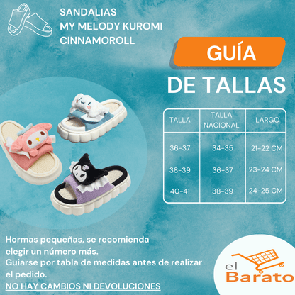 Sandalias Kawaii Cinnamoroll Calzado Mujer