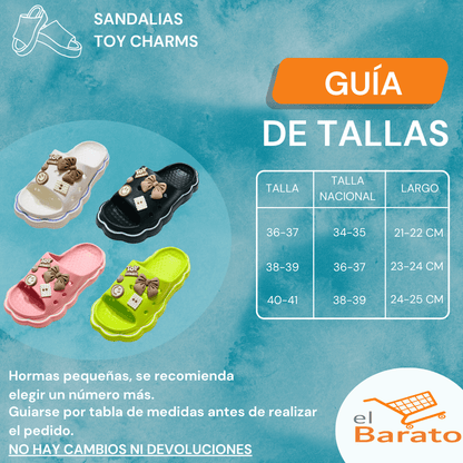 Sandalias Crocs Toy Charms Rosa Calzado Para Dama Plataforma Gruesa