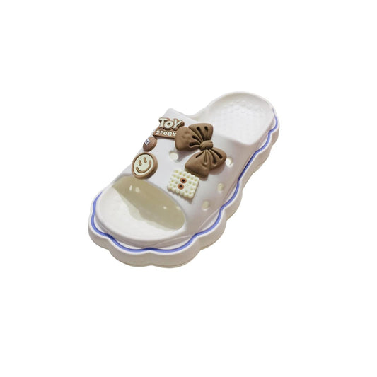 Sandalias Crocs Toy Charms Blanca Calzado Para Dama Plataforma Gruesa