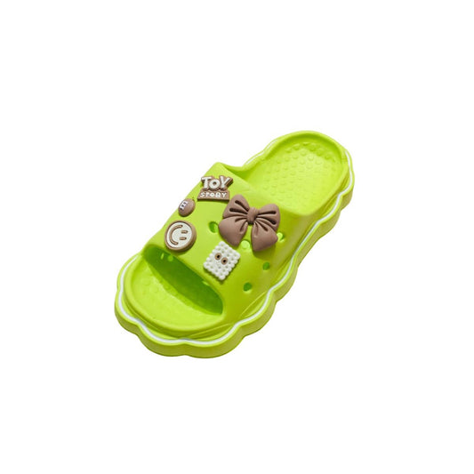 Sandalias Crocs Toy Charms Verde Calzado Para Dama Plataforma Gruesa