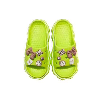 Sandalias Crocs Toy Charms Verde Calzado Para Dama Plataforma Gruesa