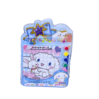 Set Rompecabezas Acuarela Stickers Hello Kitty Kuromi Sanrio